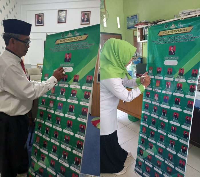 Komitmen Bersama Civitas MAN 3 Kota Jambi Wujudkan Madrasah Zona Integritas WBK Menuju WBBM