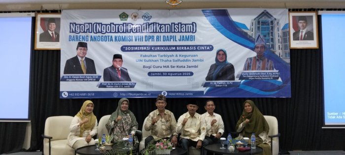 MAN 3 Kota Jambi Hadiri Sosialisasi Kurikulum Berbasis Cinta untuk Guru MA Se-Kota Jambi MAN 3 Kota Jambi Hadiri Sosialisasi Kurikulum Berbasis Cinta untuk Guru MA Se-Kota Jambi