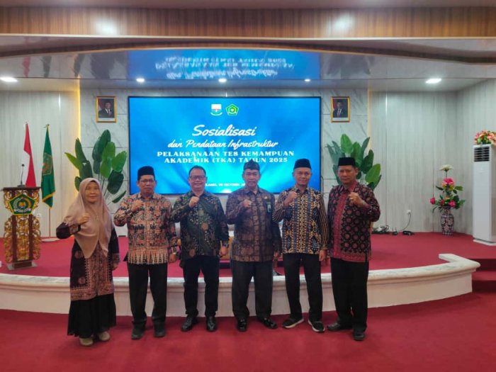 Kepala MAN 3 Kota Jambi Hadiri Sosialisasi dan Pendataan Infrastruktur Pelaksanaan TKA