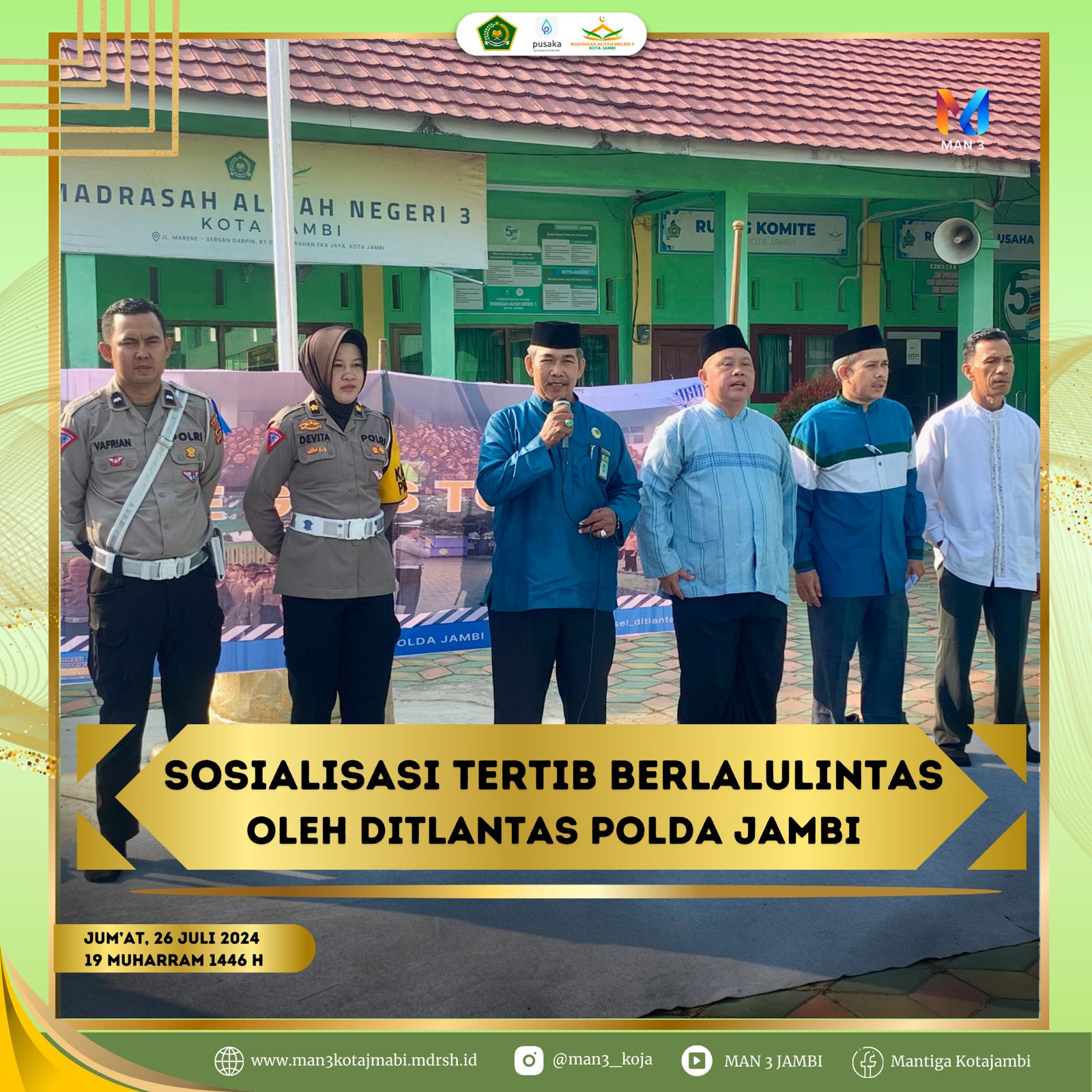 Polda Jambi Gelar Program : Police Goes to School di MAN 3 Kota Jambi