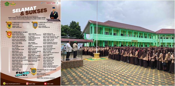 SNBP 2026 Diumumkan, 38 Murid MAN 3 Kota Jambi Sukses Lolos ke PTN Impian